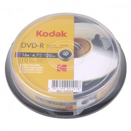 KODAK DVD-R Printable 16x 4.7GB 10-Pack